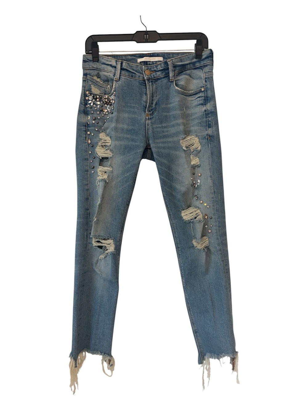 Zara Jeweled Trafaluc Denim Jeans Size 4